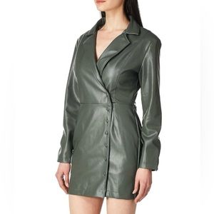 Kendall + Kylie Vegan Leather Blazer Dress